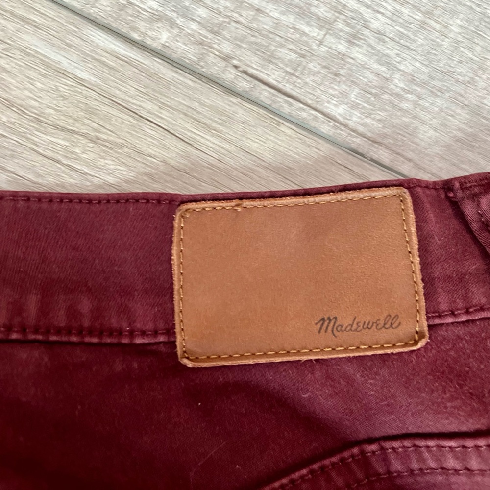MADEWELL | Maroon Burgundy Skinny Pants High-Rise women’s (31/12) - Picture 6 of 7